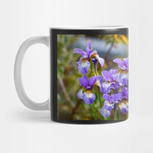 Group of Siberian iris flowers Mug